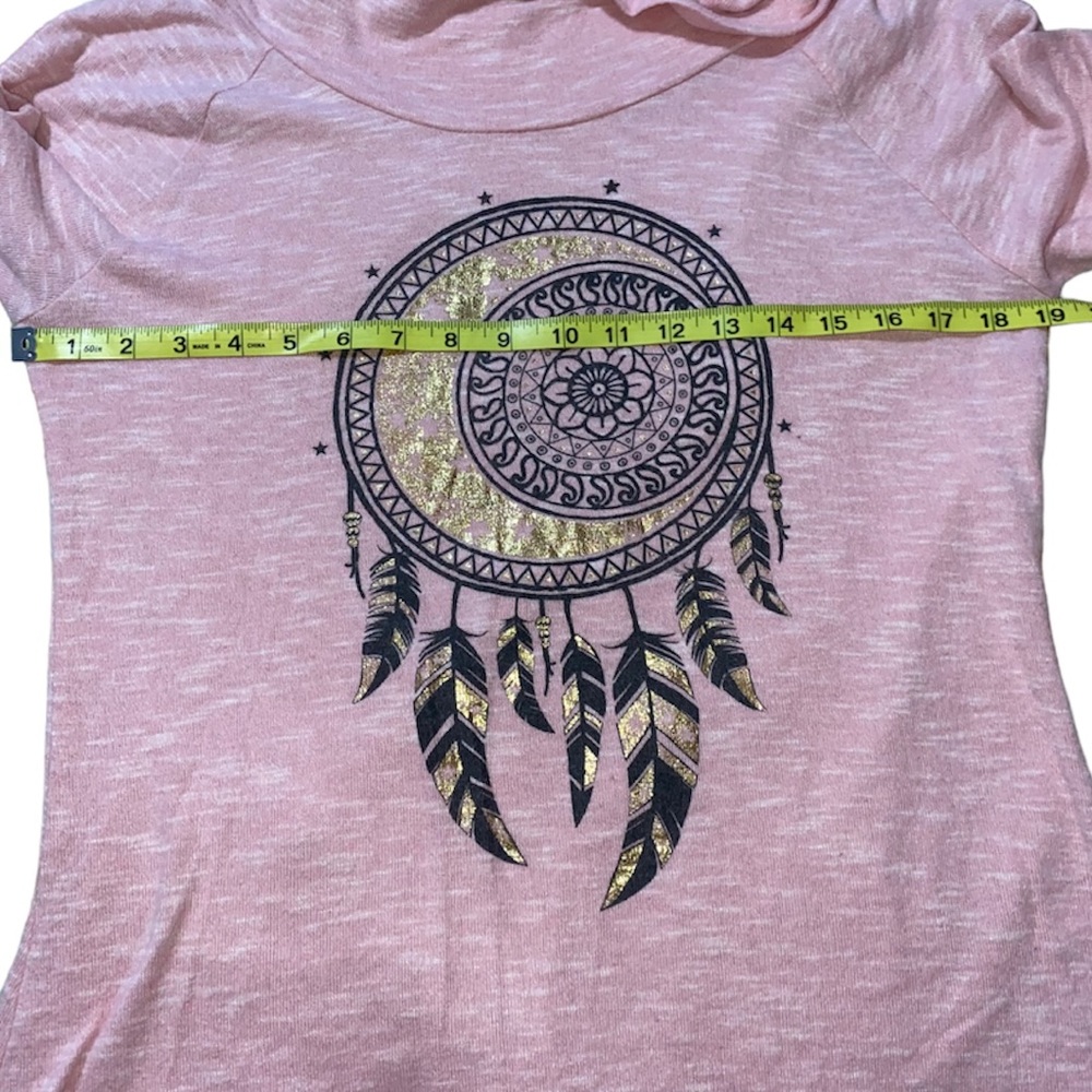 ‼️Pink Dream Catcher Cowl Neck Sweater - Picture 6 of 6